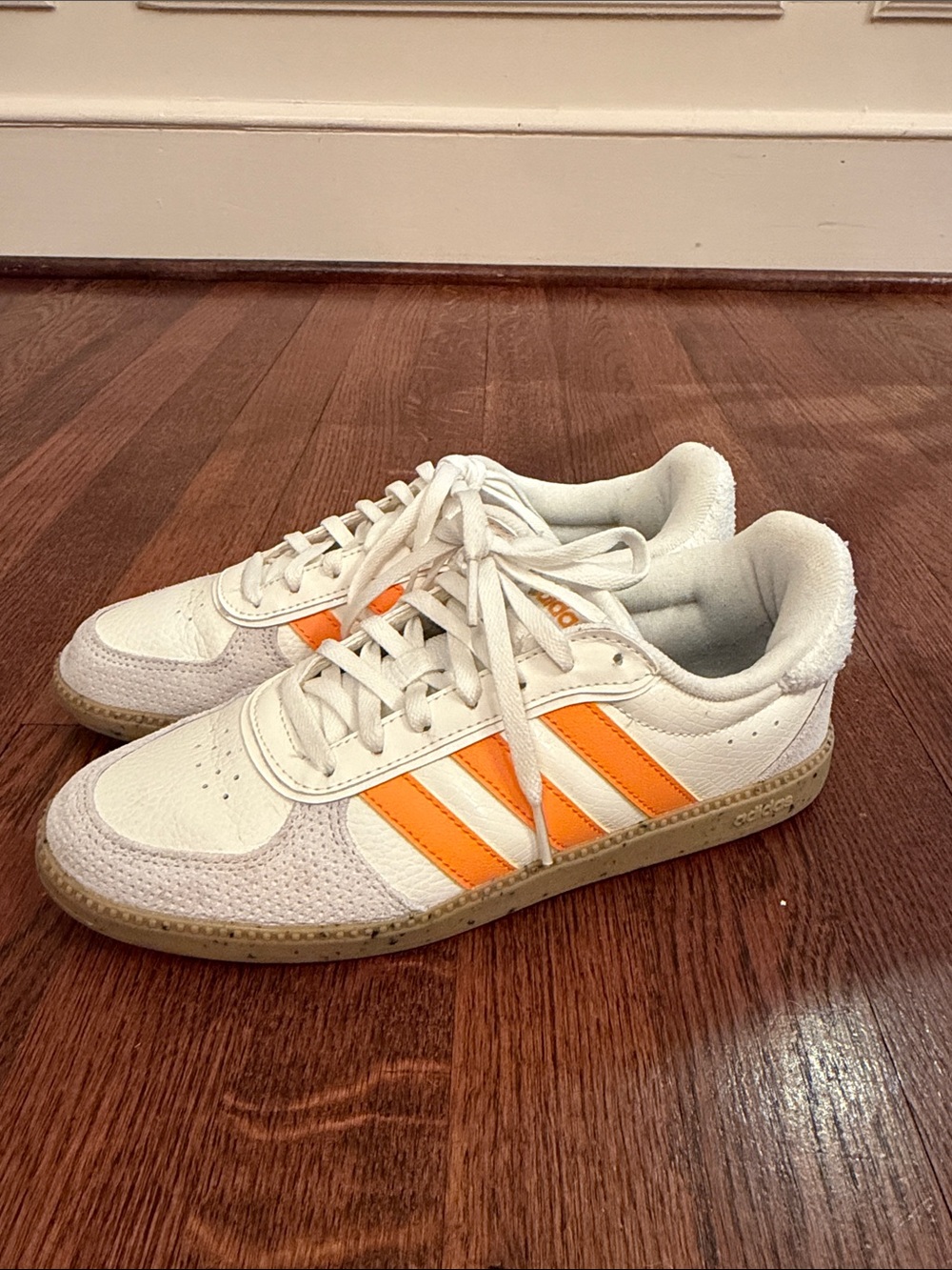 adidas White Suede Athletic Sneakers